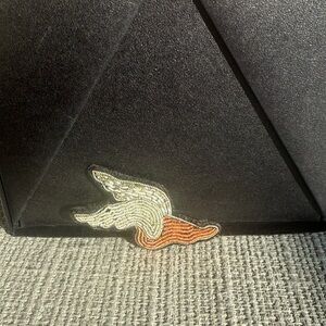 Hand Beaded Winged Foot Pin